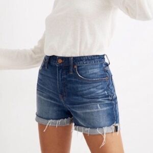 MADEWELL High Rise Denim Cutoff Shorts 30